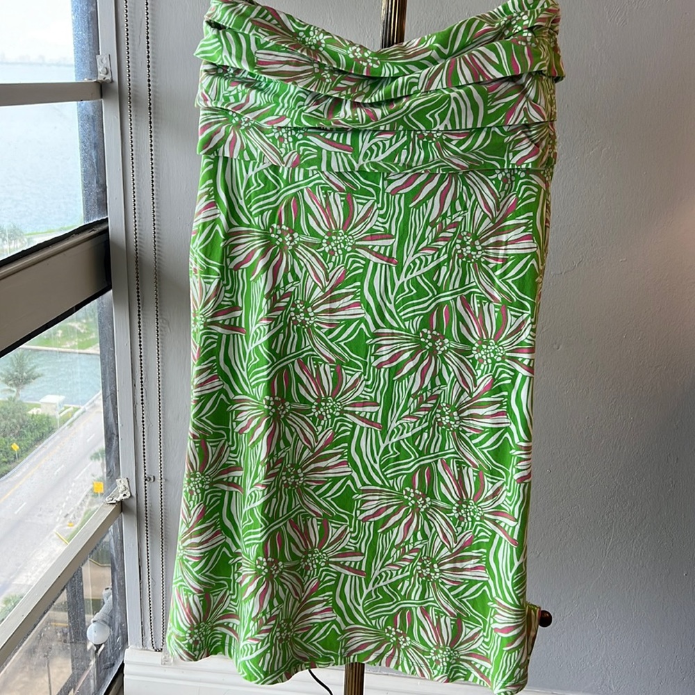 Lilly Pulitzer strapless cotton spandex a line dress size medium
